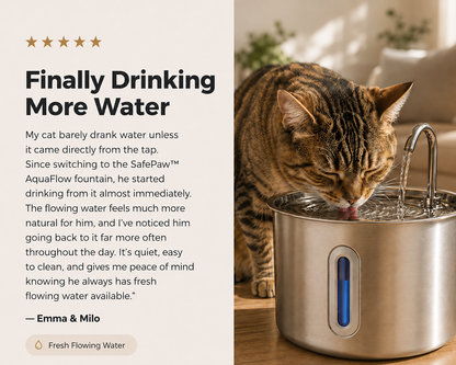 SafePaw™ AquaFlow Cat Water Fountain